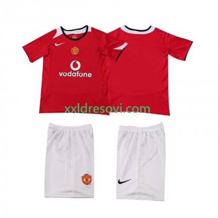 Manchester United 2006 Retro Domaći Dječji Nogometni Dres 2005